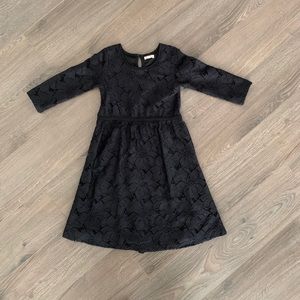 Girls black lace dress
